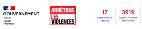 Un visuel du site institutionnel Arrêtons les violences