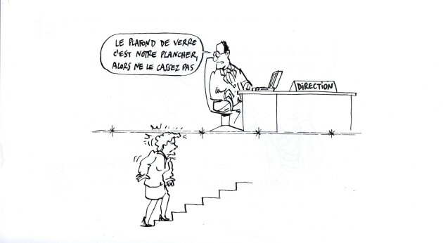 Dessin de Delize (2011), extrait de « 2001 - 2011 : InterElles fête ses 10 ans ! La journée de la femme à travers les dessins de Delize »